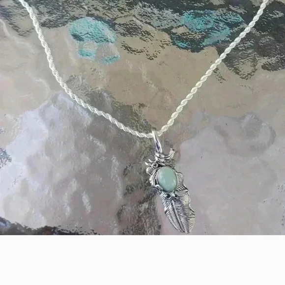 Silver Leaf Pendant Necklace - Picture 3 of 3